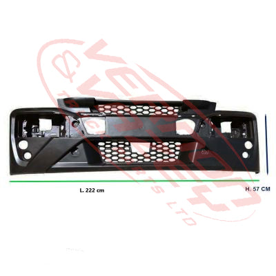 2036090-04 - FRONT BUMPER - W/FOG LAMP HOLE & W/O GLASS WIPER HOLE - IVECO EUROCARGO 2016-    MEDIUM BUMPER