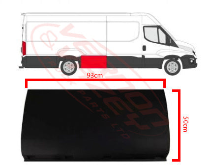 20811PS-12 - PROTECTIVE STRIP - FRONT OF REAR WHEEL - R/H - IVECO DAILY 2014-