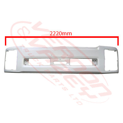 3092090-01 - FRONT BUMPER - WIDE CAB - 500mm DEEP - WHITE - ISUZU FT/FV/FX 2008- - H/L IN BUMPER