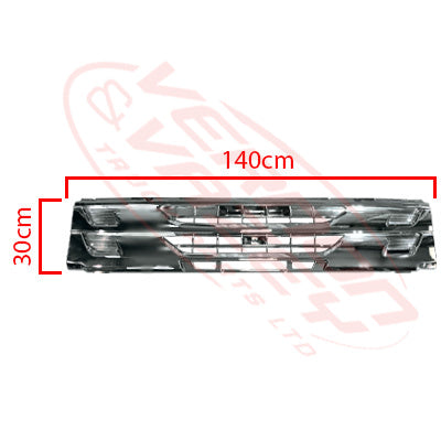 3092099-10C - GRILLE - NARROW CAB - ALL CHROME - ISUZU FRR/FRD/FSD/FSR/FSS - 2016-