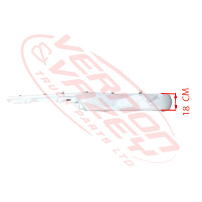3186390-31 - BUMPER APRON - L/H (18CM HIGH) - HINO 700 FS/FY 2017-