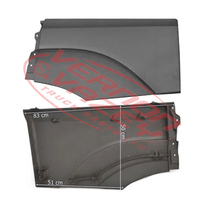 3575300-01 - REAR MUDGUARD EXTENSION - L/H - MERCEDES BENZ ACTROS - MP4 - MEGA