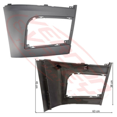 3575391-12 - FRONT BUMPER END - R/H - 45cm HIGH - MERCEDES BENZ ACTROS - MP4 - BIGSPACE