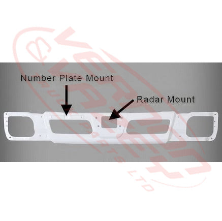 3798290-12 - FRONT BUMPER BAR - NARROW CAB WITH RADAR TYPE - WHITE - MITSUBISHI CANTER FEA 2019- 2024