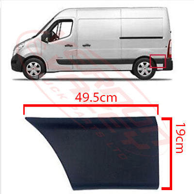 60570PS-03 - PROTECTIVE STRIP - BEHIND REAR WHEEL - L/H - W/O SIDE LAMP HOLE - RENAULT MASTER X62 2011 - MID WHEEL BASE