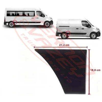 60570PS-08 - PROTECTIVE STRIP - FRONT REAR WHEEL - R/H - RENAULT MASTER X62 2011 - ON