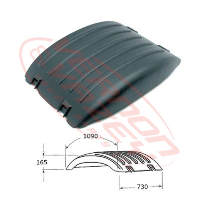 6594052-01 - REAR MUDGUARD - TOP - MIDDLE - L=R - SCANIA P/R TRUCK - 2009 - 2018