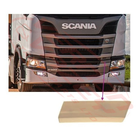 6594199-43 - GRILLE - LOWER - UPPER GARNISH - L/H - SCANIA R TRUCK - 2017-