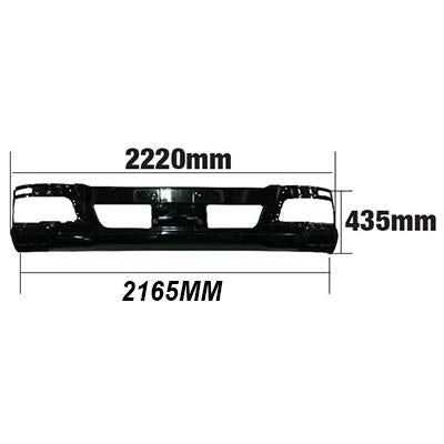 3787190-10 - FRONT BUMPER - W/O FOG LAMP - WIDE/DEEP - MITSUBISHI FIGHTER 2011-  H/L IN BUMPER FM / FN