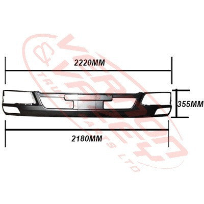 3787190-14 - FRONT BUMPER - W/FOG LAMP - WIDE/SHALLOW - MITSUBISHI FIGHTER 2011-  H/L IN BUMPER