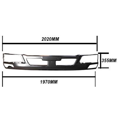 3787190-15 - FRONT BUMPER - W/FOG LAMP - NARROW/SHALLOW - MITSUBISHI FIGHTER 2011-  H/L IN BUMPER