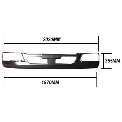 3787190-16 - FRONT BUMPER - W/O FOG LAMP - NARROW/SHALLOW - MITSUBISHI FIGHTER 2011-  H/L IN BUMPER