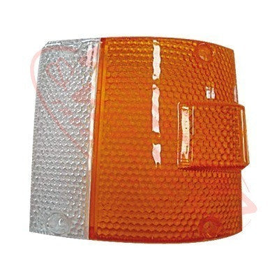 3795097-24 - CORNER LAMP - LENS - R/H - AMB/CLR W/BULGE - MITS CANTER FE211 83-
