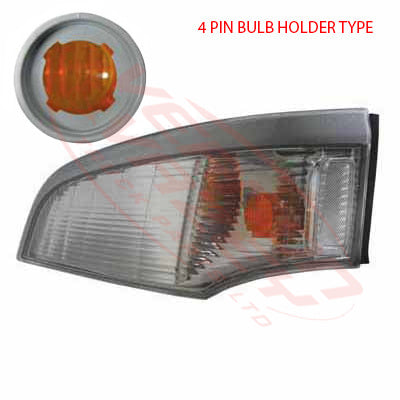 3798197-71 - FRONT LAMP - L/H - K-TYPE - W/CLEAR REFLECTOR - MITSUBISHI CANTER FE7/FE8 2005- [SELL AS A PAIR]