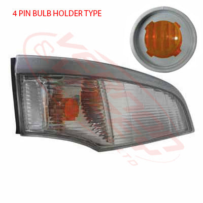3798197-72 - FRONT LAMP - R/H - K-TYPE - W/CLEAR REFLECTOR - MITSUBISHI CANTER FE7/FE8 2005- [SELL AS A PAIR]