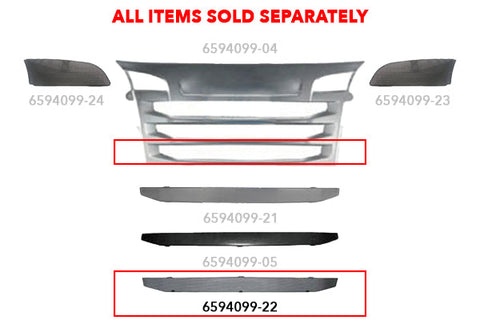 6594099-22 - GRILLE - UPPER - BOTTOM MESH INSERT - SCANIA P/R TRUCK - 2009-