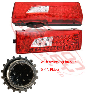 6594198-02 - REAR LAMP - R/H - LED - WITH BACK UP ALARM - SCANIA P/R TRUCK - 2017-