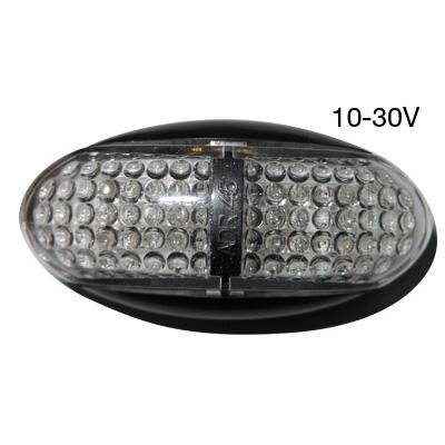 LED-SM-AR - LED SIDE LAMP - AMBER/RED - 10-30V - UNIVERSAL - OVAL